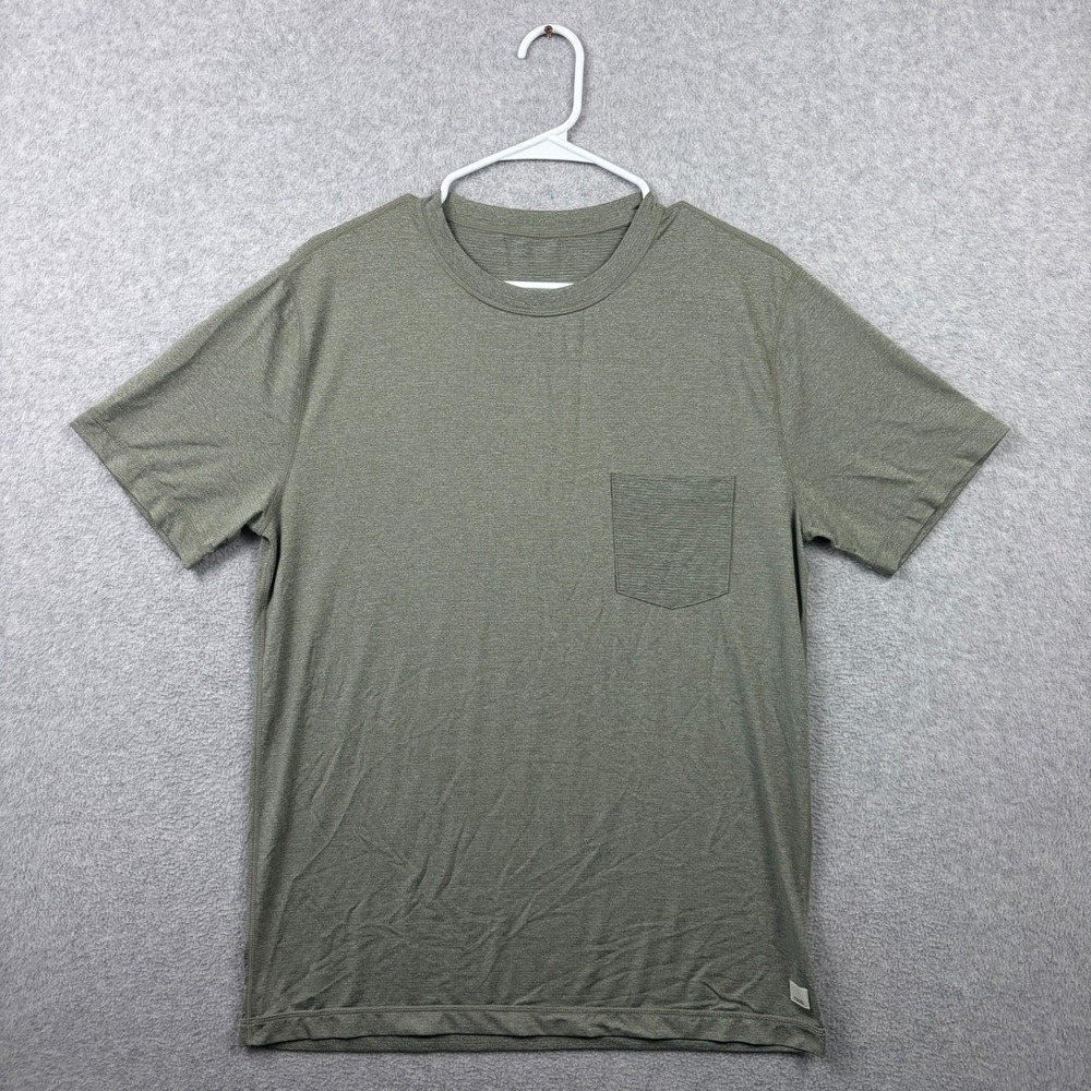 Vuori Tradewind T Shirt Mens Medium Green Heather Performance Crewneck Workout